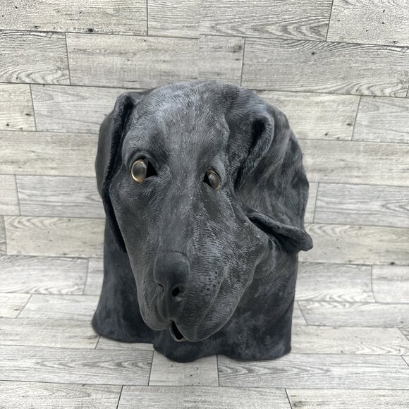 Halloween Black Weimaraner Dog aka "BLACK GHOST" Rubber Mask - Picture 1 of 6